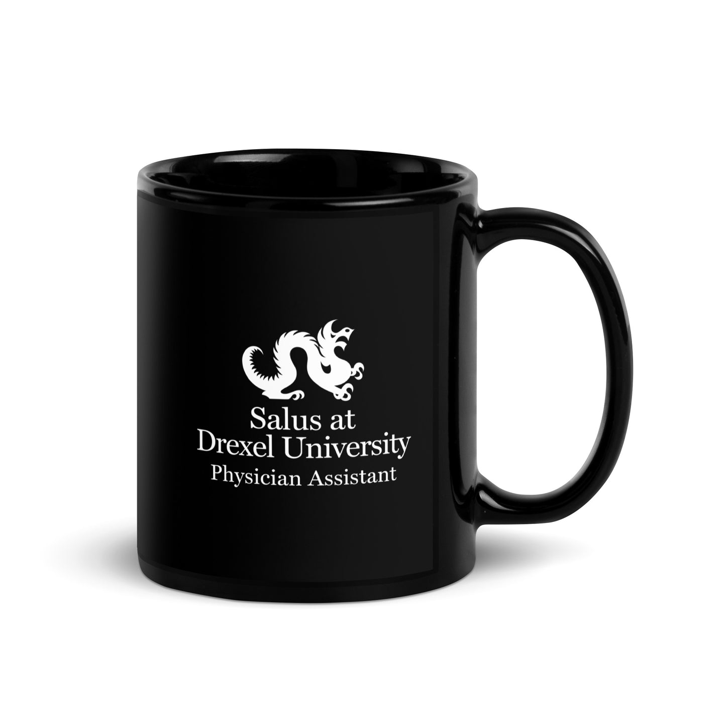 Salus Drexel PA Black Glossy Mug